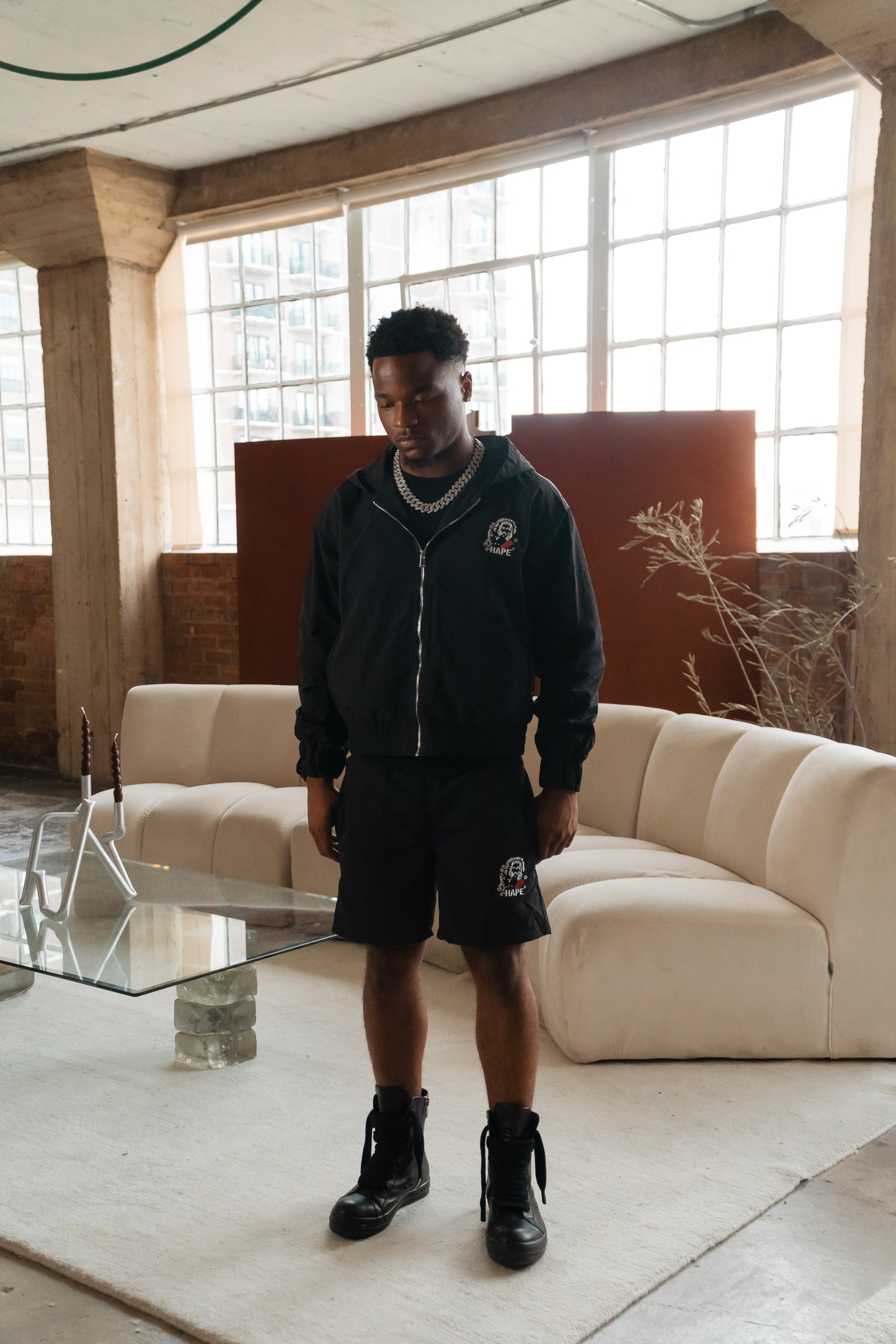 'Within' Windbreaker Set (Black)