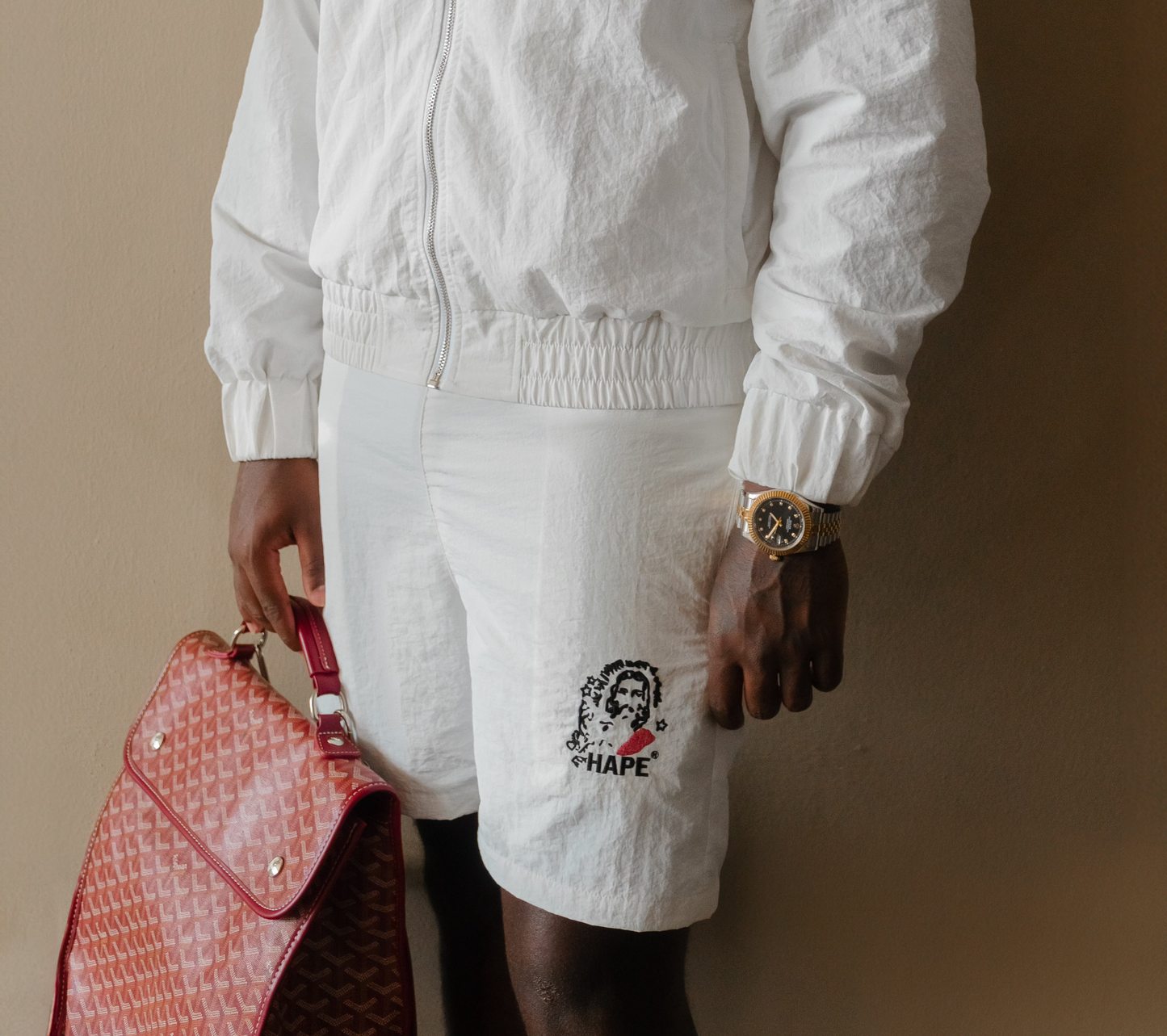 'Without' Windbreaker Set (White)